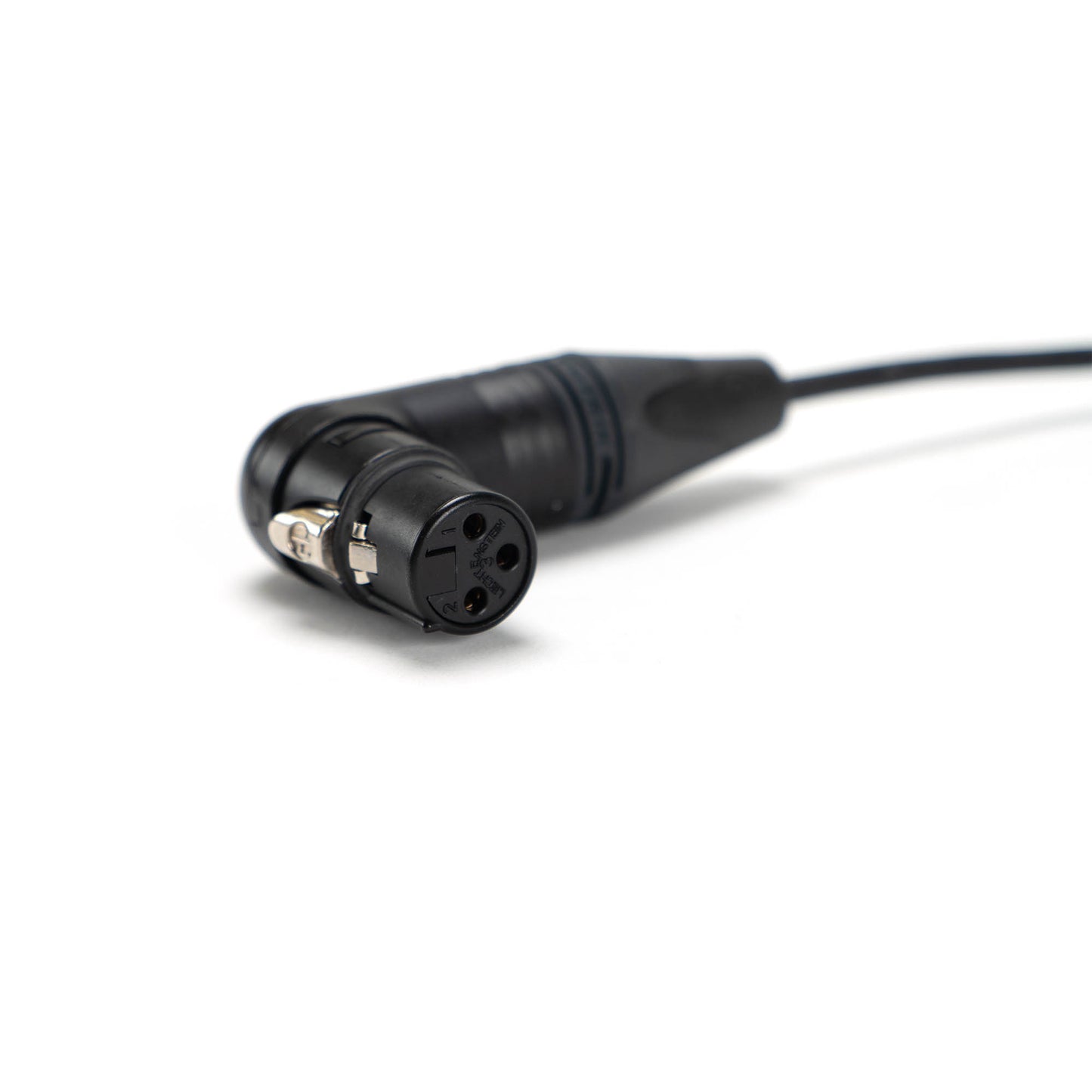 Microphone cable (mono) XLR-3F (90°) to XLR-3M (MK0.5-90)