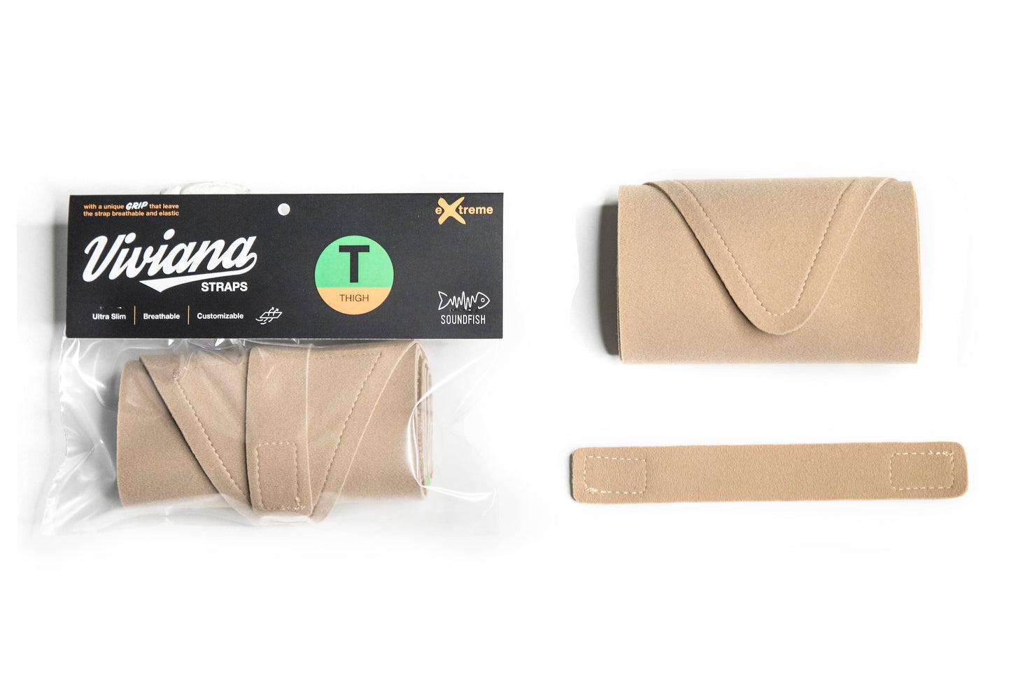Viviana Straps Thigh Extreme / Double Velcro / Low Profile / ADX1M - Straps for body pack transmitters