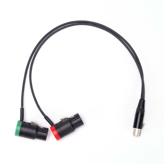 Y-Cable 2x Low Profile XLR-3F to TA5F