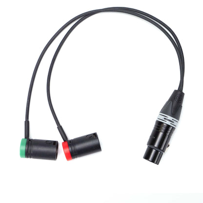 Y-Kabel XLR-5F auf 2x Low Profile XLR-3M