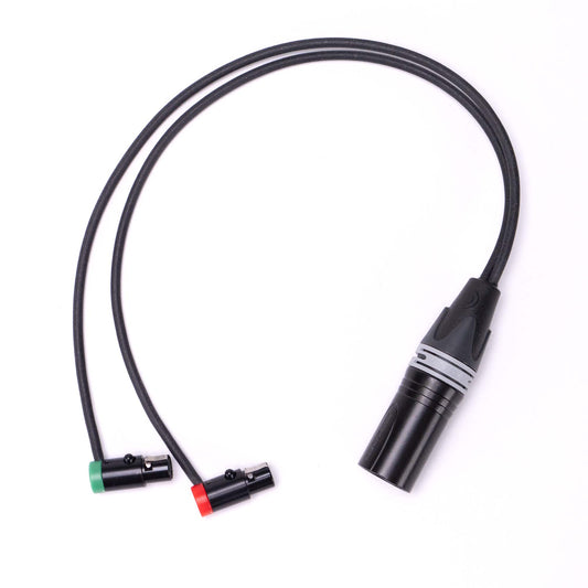 Y-Cable 2x Low Profile TA3F to XLR-5M