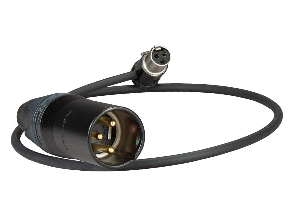 AK-TA3F90R-XLR3M - Adapterkabel XLR-3M auf TA3F 90°