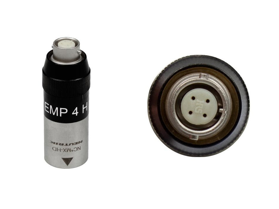 EMP4H, side view and view of the socket