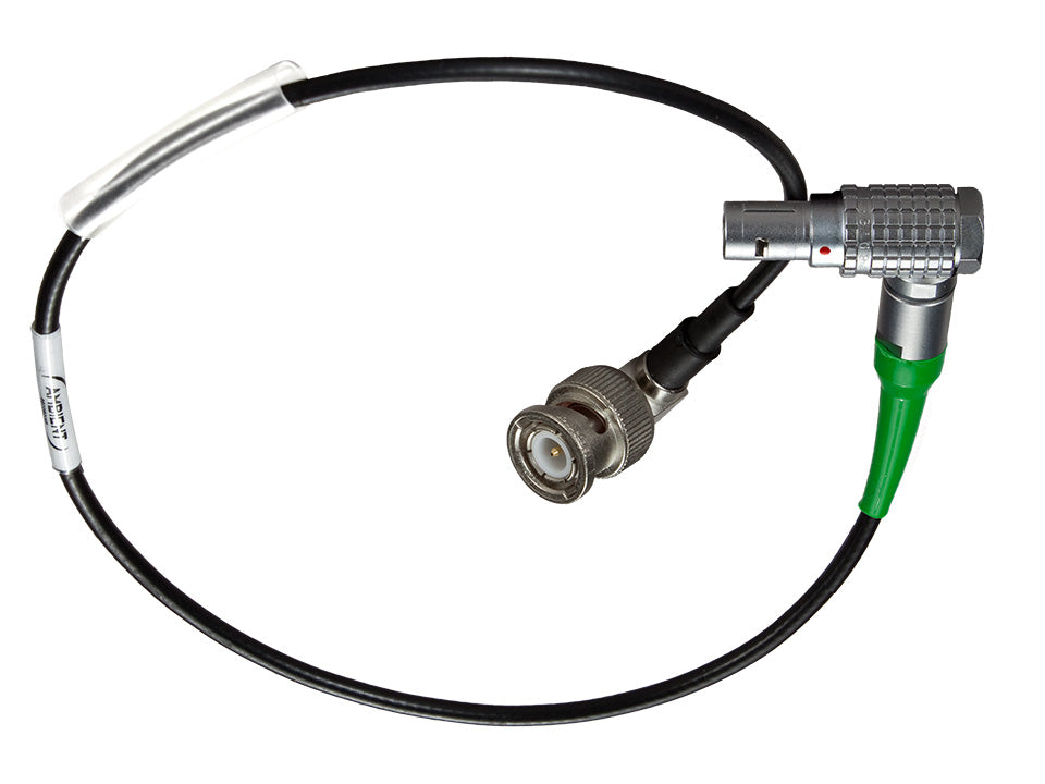 LTC-IN-RA270 - Timecode Cable BNC 90° to PushPull-5-pin 90° (Lemo-compatible)