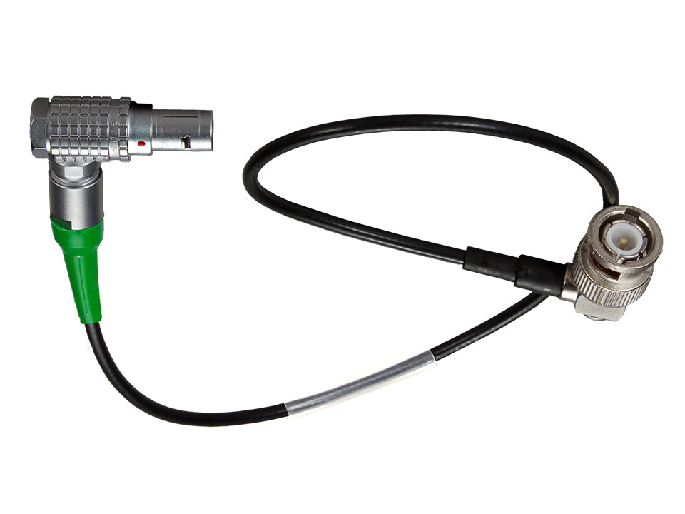 LTC-IN-RA90 - Timecode Cable BNC 90° to PushPull-5-pin 90° (Lemo-compatible)