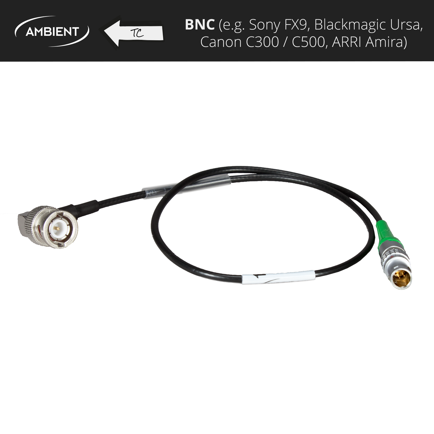 LTC-IN - Timecode Cable BNC to PushPull-5-pin (Lemo-compatible)