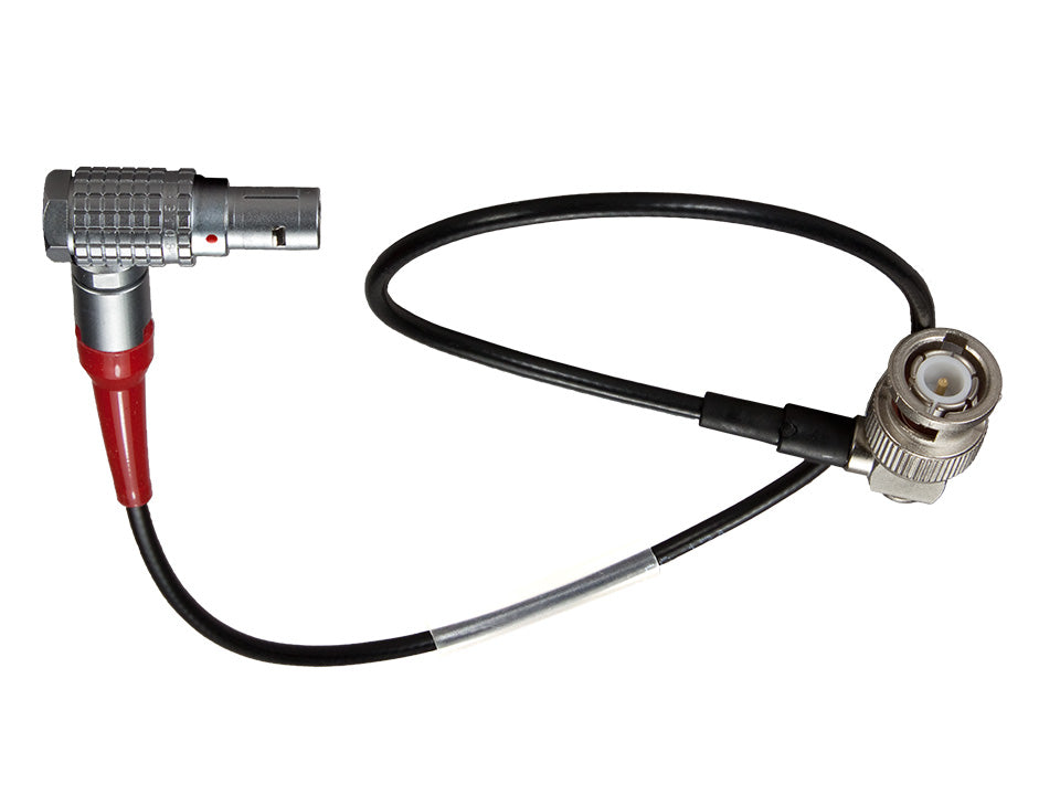 LTC-OUT-RA90 - Timecode Cable PushPull-5-pin 90° (Lemo-compatible) to BNC 90°