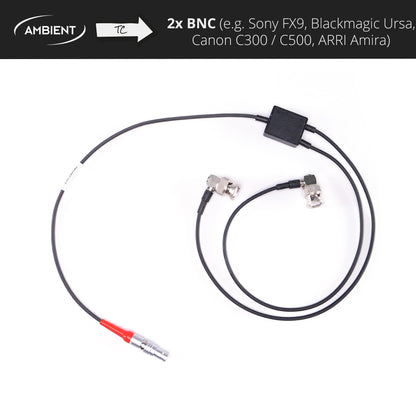 LTC-OUTX2 - Timecodekabel PushPull-5-Pol (Lemo-kompatibel) auf 2x BNC