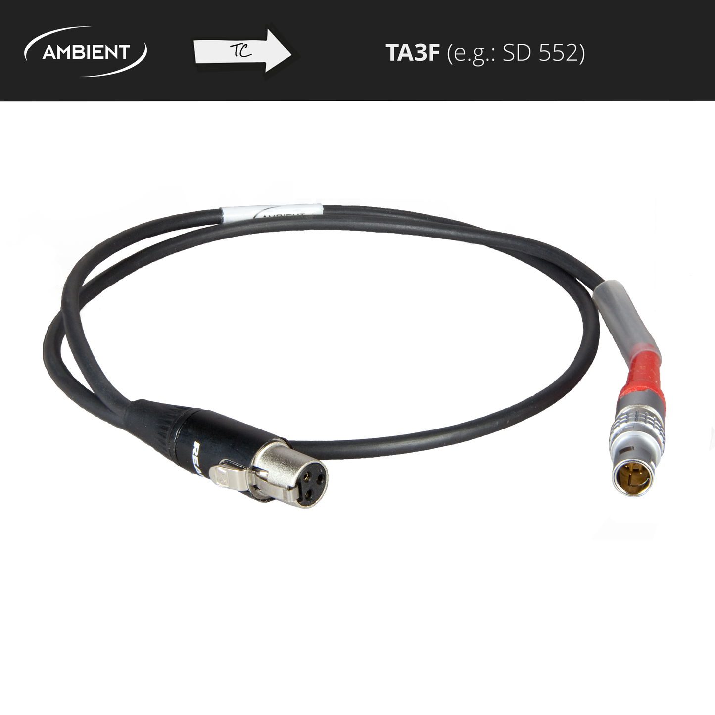 LTC-OUT/TA3F - Timecodekabel PushPull-5-Pol (Lemo-kompatibel) auf TA3F