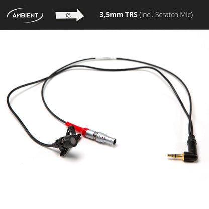 LTC-OUT35/MIC - Timecode cable with microphone for scratch track/transcription track