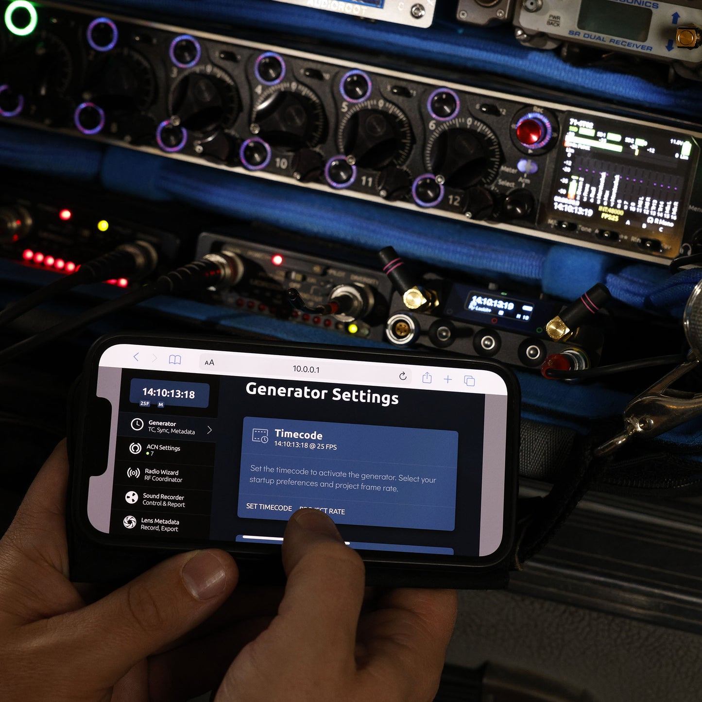Lockit+ (ACN-LP) - Timecode und Sync Generator, Metadaten-Interface