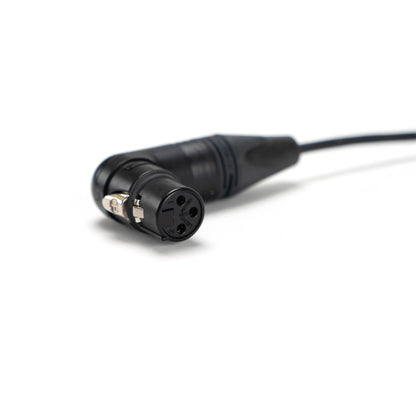 Microphone cable (mono) XLR-3F (90°) to XLR-3M (MK0.5-90)
