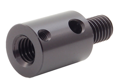 QAT/AD adapter made of black aluminum with 3/8" female and male thread