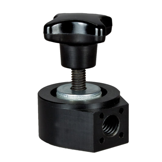Flanschadapter QFR mit Kreuzgriff, Unterlegscheiben und seitlichem 3/8"-Innengewinde