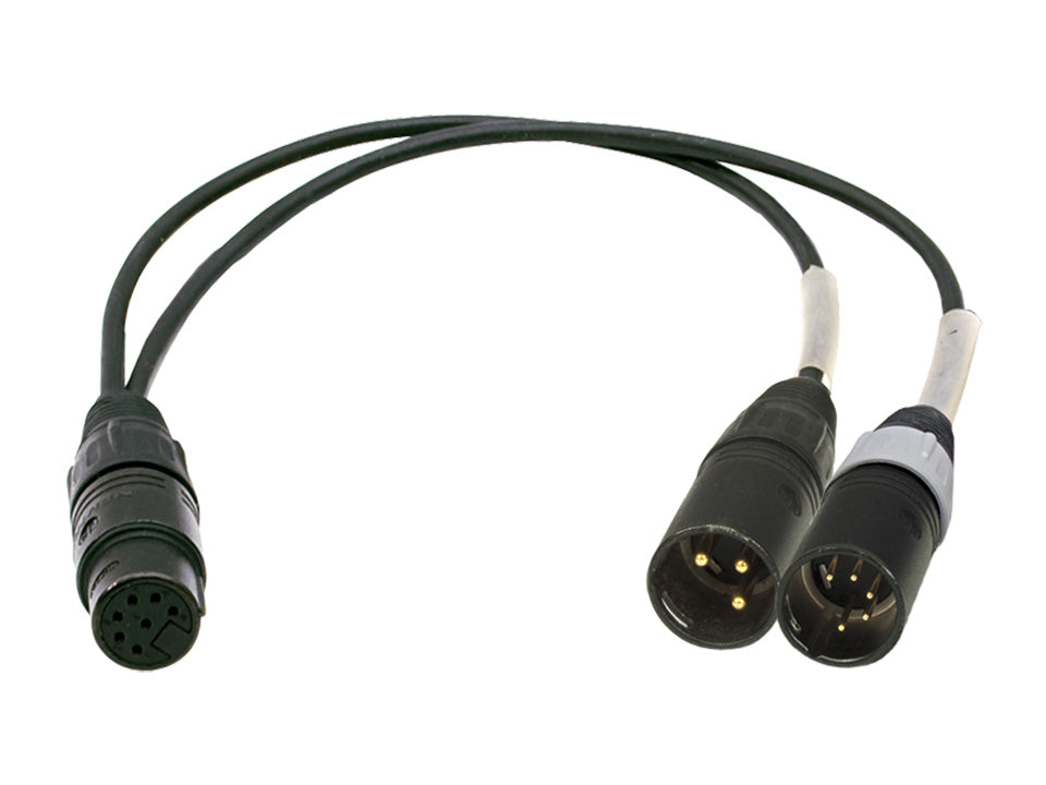 SKA-DMS-5 - Adapter Cable XLR-7F / 1x XLR-3M + 1xXLR-5M