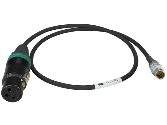 TC-IN - Timecode Cable XLR3F to PushPull-5-pin (Lemo-compatible)