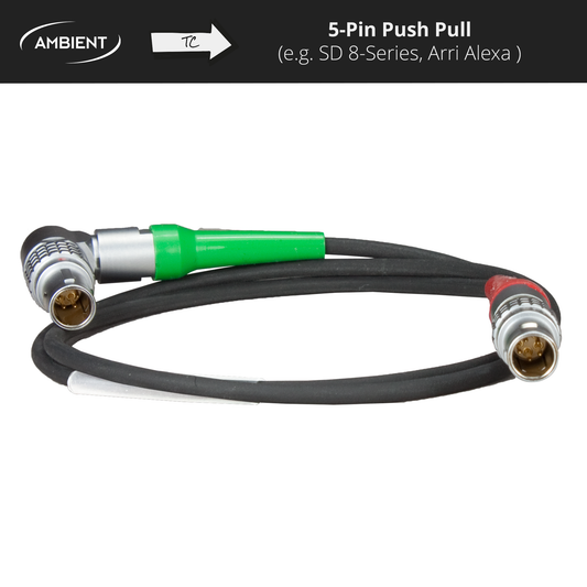 TC-IO-RA - Timecode Cable PushPull-5-pin to PushPull-5-pin (Lemo-compatible)