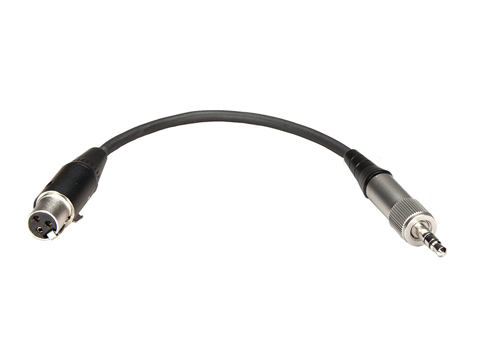 UMP-OUT mit Mini-XLR-Buchse TA3F und verschraubbarem 3,5-mm-Klinkenstecker