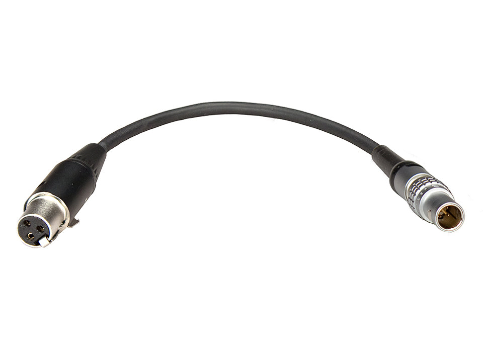 UMP-OUT mit Mini-XLR-Buchse TA3F und PushPull-4-Pol-Stecker (Lemo-kompatibel)