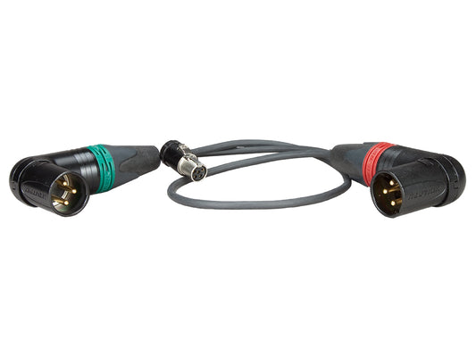 VSL-2X3-RA - Adapter Cable TA5F to 2x XLR-3M