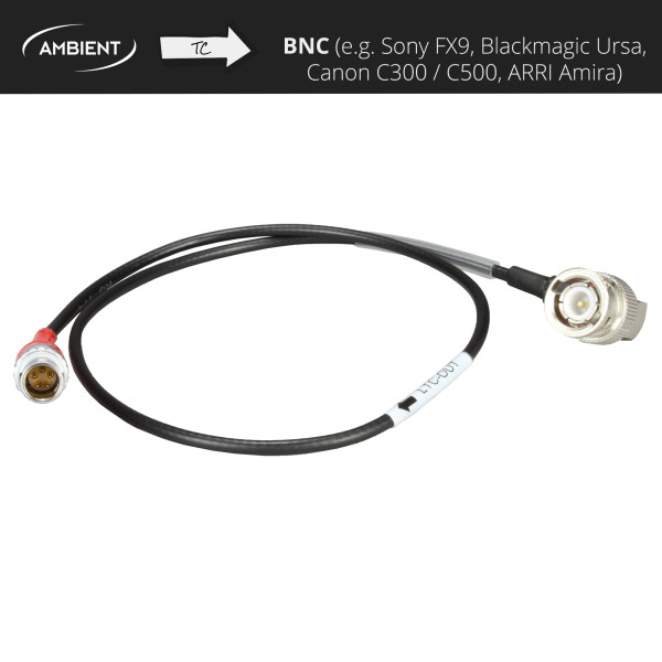 LTC-OUT - Timecode Cable PushPull-5-pin (Lemo-compatible) to BNC
